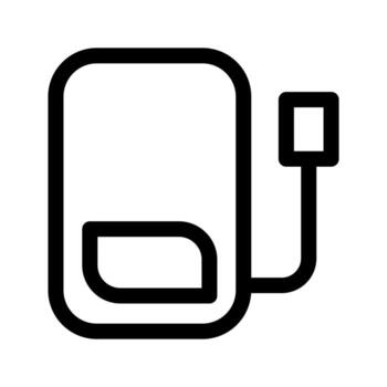 A simple line icon of an external hard drive or storage unit. vector