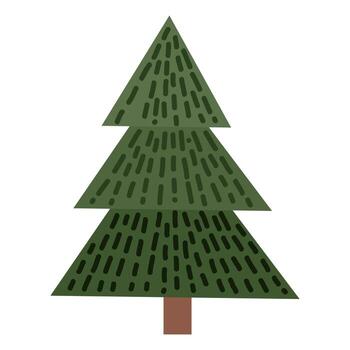 Coniferous tree isolated on white background vector