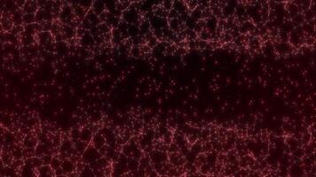 Abstract Red Plexus Network with Glowin video