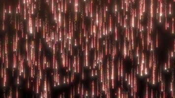 Abstract Falling Golden Glitter Particles On Black Background Loopable. Dynamic Sparkling Light Streaks For Celebration, Event, Digital Overlay, Or Festive Background Animation.abstract Golden Particl video