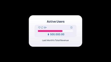 reglaget rör sig mjukt tvärs över gränssnitt, varje reglaget placera reflekterande användare framsteg i rörelse. Nedan skjutreglage, disken visas nyckel metrisk. begrepp av reglaget och disken som del av ui systemet. video