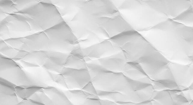 Crumpled white paper texture background photo