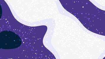 djup indigo drömmar abstrakt lila och vit former animering med flytande partiklar skapar en modern, dynamisk bakgrund. video