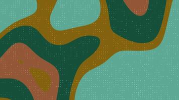 abstracts flytande blinka punkt abstrakt organisk former animering med retro färger och halvton mönster skapande en strömmande bakgrund video