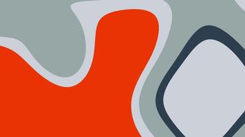 blå stål dimma dynamisk abstrakt animering med vätska former i vibrerande röd, grå, och Marin blå skapande modern bakgrund video