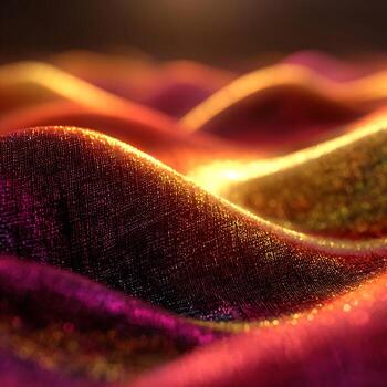 Chromatic textile undulation with shimmering surface depth and textural variance displayed photo