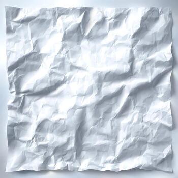 Abstract composition of crumpled white paper offering dynamic visual interest and textured surface photo