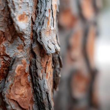 Intricate patterns of aging bark reveal a textured landscape on a steadfast tree trunk photo
