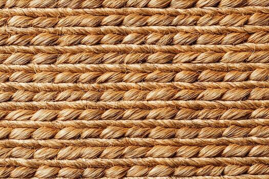 Intricate weaving of golden fibers creating a rustic and textured surface, a close-up showcasing photo