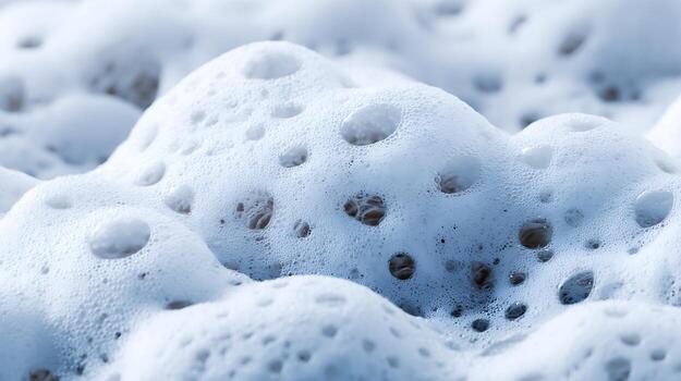 Frothy Cascade. An Intricate Study of Water, Foam, and Light's Dance on the Shoreline photo