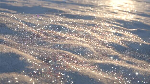 Ephemeral Sparkle. Shimmering granular texture reflecting radiant light, creating a ethereal and photo