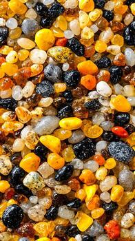 Chromatic Assemblage. A Microcosm of Varied Textures and Mineral Hues in Aggregated Form photo