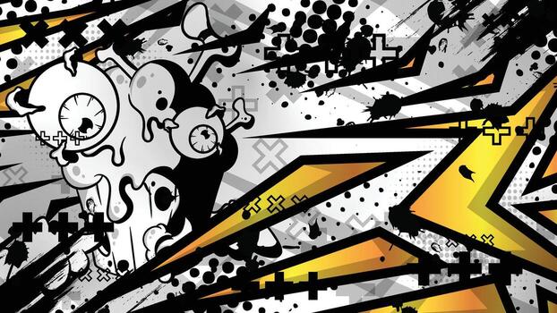 Bold abstract art with dynamic shapes vector