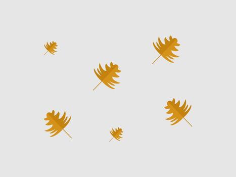 un sencillo modelo de varios marrón y naranja helecho me gusta hojas dispersado a través de un ligero antecedentes vector