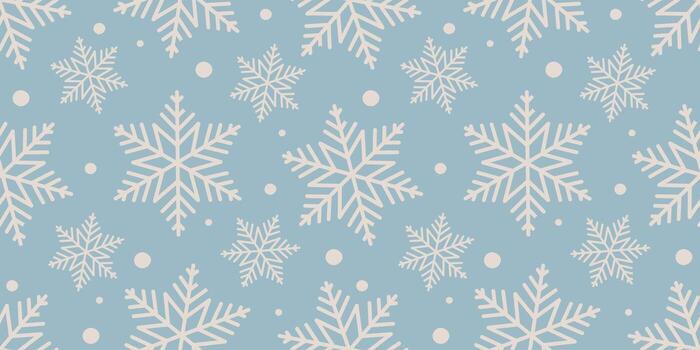 decorativo sin costura copo de nieve modelo en azul antecedentes. ideal para invierno vacaciones, nuevo año proyectos, textiles, envase papel, y digital antecedentes. vector