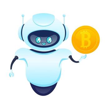 Trading bot. Stock trading concept. Artificial intelligence. Abstract background. vector