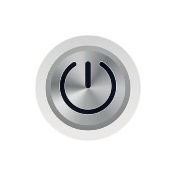 Web icon push-button power isolated on white background. vector