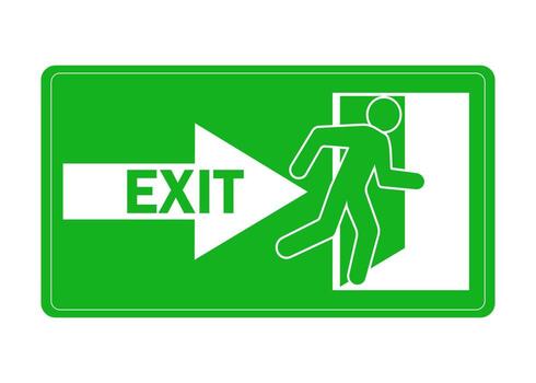 Exit icon for concept design. Help illustration. Isolated icon. graphic illustration. vector