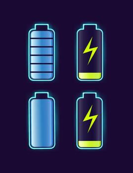 Flat battery charge for mobile device design. mobile device concept. illustration in flat style. vector