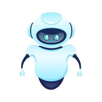 Character bot for mobile app design. Artificial intelligence. vector