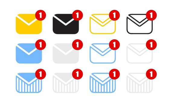 Chat message icon set. Message icons vector