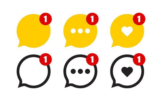 Simple speech bubbles. Message icons vector