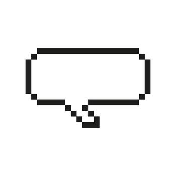 diálogo globo contorno icono. píxel Arte símbolo de conversacion mensaje bar. aislado ilustración vector