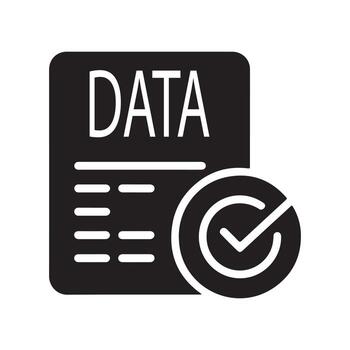 datos reporte sólido icono demostración grafico resumen vector