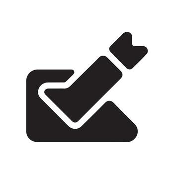 Task Completion Solid Icon for Finished Project vector