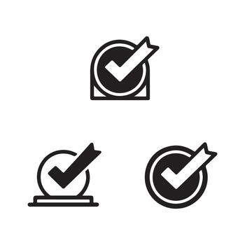 Task Completion Solid Icons Set for Performance vector