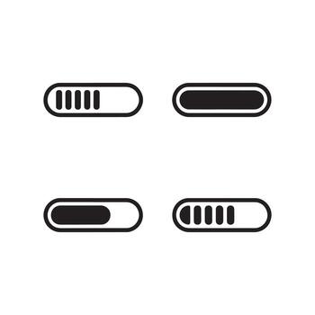 Progreso bar sólido íconos conjunto para tarea Progreso vector