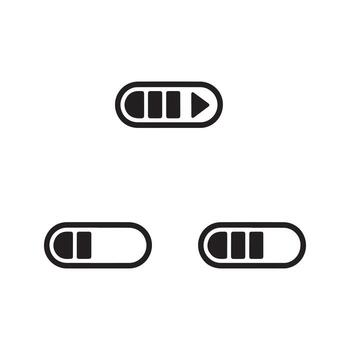 Progreso bar sólido íconos conjunto para productividad vector