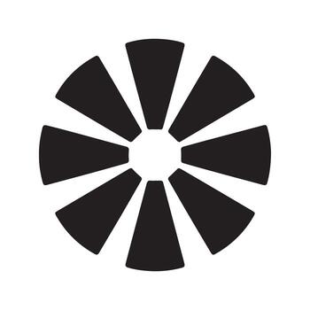 Work Progress Wheel Solid Icon for Task Monitoring vector