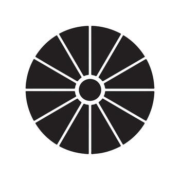 Work Progress Wheel Solid Icon Representing Status vector
