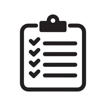 a hacer lista sólido icono demostración Lista de Verificación vector