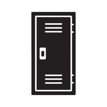 Locker Solid Icon for Secure Storage vector