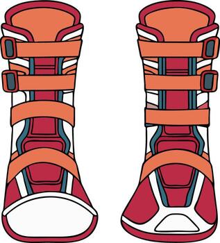 Supportive Ankle Braces for Injury Protection Available on EPS File vector