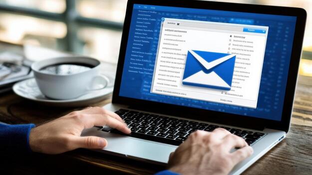 A person typing on a laptop computer photo