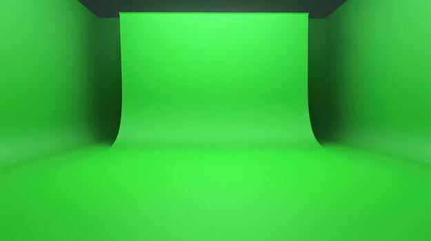 empty green studio room photo