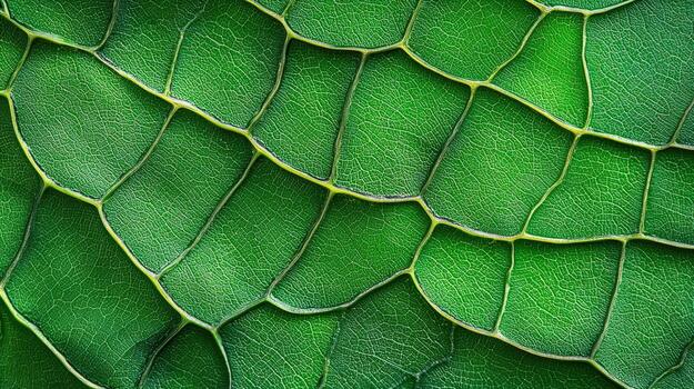 a close up view of a green leaf photo