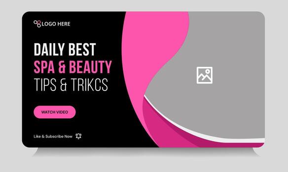 Customizable trending body massage youtube thumbnail banner template design, customizable illustrator eps 10 file format vector