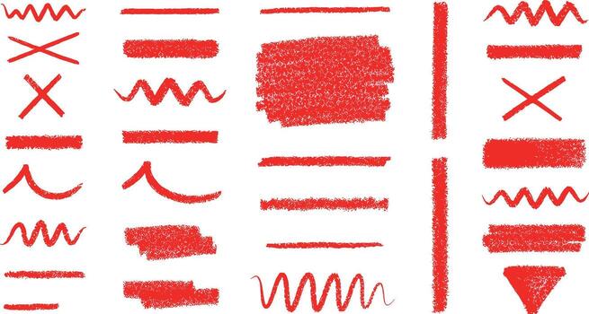 Red Grunge Lines and Shapes Background - Hand Drawn Textures for Design Elements vector