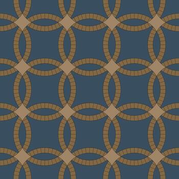 seamless geometric circles and chain damask pattern vector