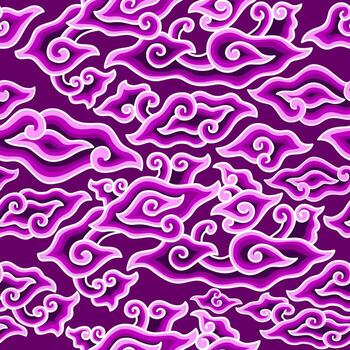 Seamless pattern with abstract swirls. Purple background. vector