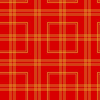 Geometric seamless pattern of yellow squares on a red background for Chinese New Year vector
