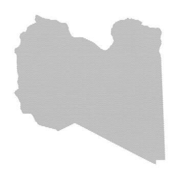 Libya Dotted Pattern Map Halftone Style vector