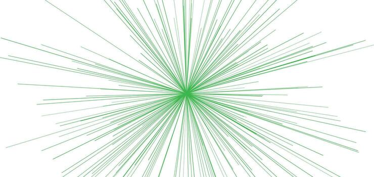 Vibrant green radial burst, expanding from the center with smooth symmetry, modern minimal abstract background, ideal for tech, digital, or motion design projects vector
