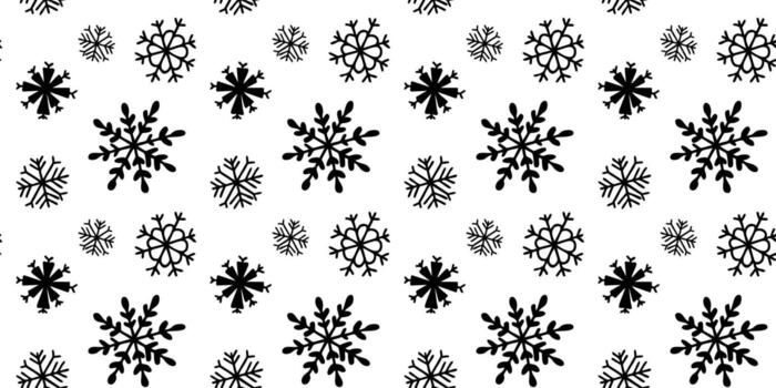 sin costura modelo con copos de nieve en garabatear estilo. mano dibujado línea Arte antecedentes. vector