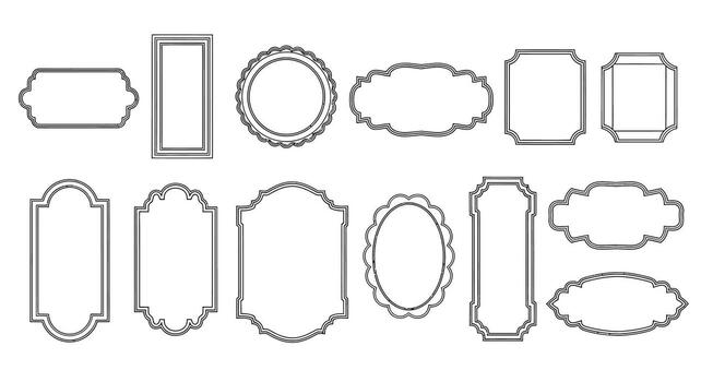 Elegant Frames and Borders Collection for Labels, Badges, and Design Elements vector