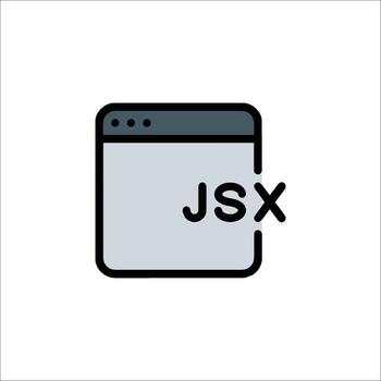 JSX File Icon React JavaScript Syntax Extension Symbol vector